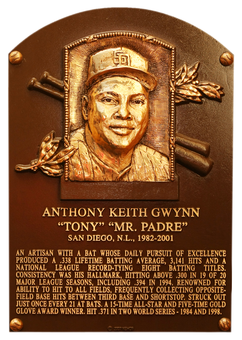 Gwynn, Tony | Baseball Hall of Fame